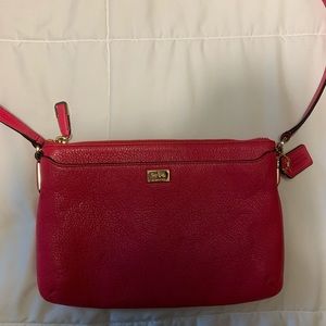 Coach Purse with Strap in Magenta